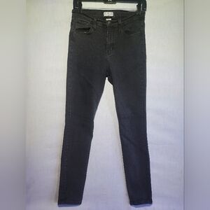 Judy‎ Blue solid black skinny jeans women's size 7/28